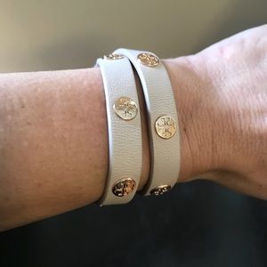 Tory Burch Double Wrap Leather Bracelet